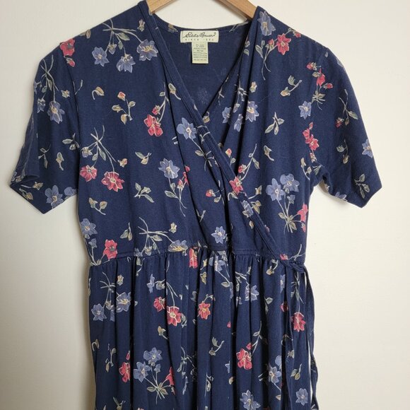 Eddie Bauer 100% Cotton Floral Print Maxi Dress Size Medium - Picture 2 of 4